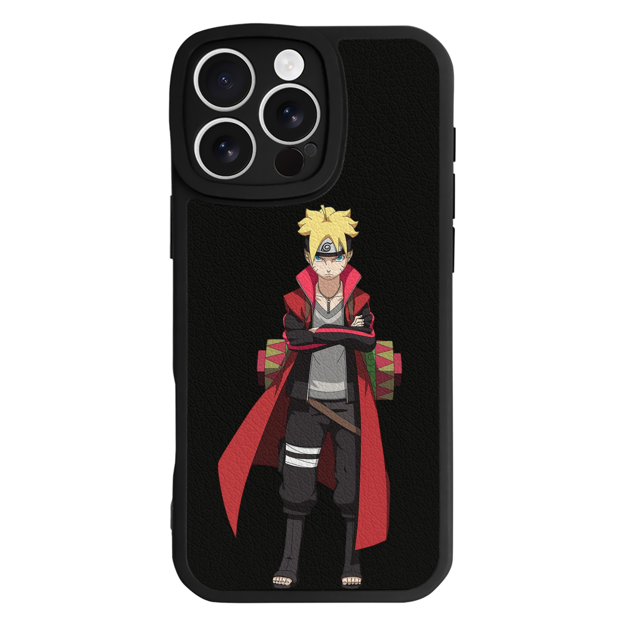 （画像用） NARUTO -ナルト- うずまき ボルト Uzumaki Boruto 【iPhone 16シリーズ対応】シリコンスマホケース（レザー調） 材質：シリコン